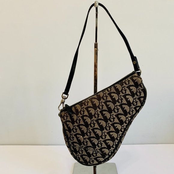 DIOR Y2K DIORISSIMO TROTTER SADDLE BAG BROWN  MADE IN SPAIN - Picture 1 of 13